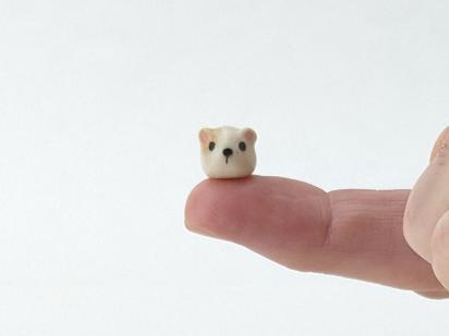 Cute handmade ceramic hamster figurine. Fight hunger with tiny Hamster of Hope. Small-batch ceramics. Hand-painted pottery.