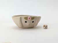 Cute handmde ceramic hamster figurine. Fight hunger with tiny Hamster of Hope. Small-batch ceramics. Hand-painted pottery.