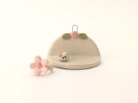 Cute handmde ceramic hamster figurine. Fight hunger with tiny Hamster of Hope. Small-batch ceramics. Hand-painted pottery.