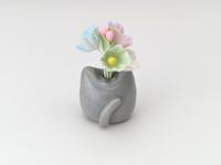 Cute handmade ceramic cat vase. Tiny kitty vase. Adorable cat figurine. Small-batch ceramics. Hand-painted pottery.
