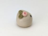 Cute handmade ceramic dumpling with flower. Happy soup dumpling. Adorable gyoza. Xiao long bao. Small-batch ceramics. Hand-painted pottery.