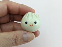 Cute handmade ceramic dumpling vase. Happy soup dumpling vase. Adorable gyoza. Xiao long bao. Small-batch ceramics. Hand-painted pottery.