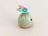 Cute handmade ceramic dumpling vase. Happy soup dumpling vase. Adorable gyoza. Xiao long bao. Small-batch ceramics. Hand-painted pottery.