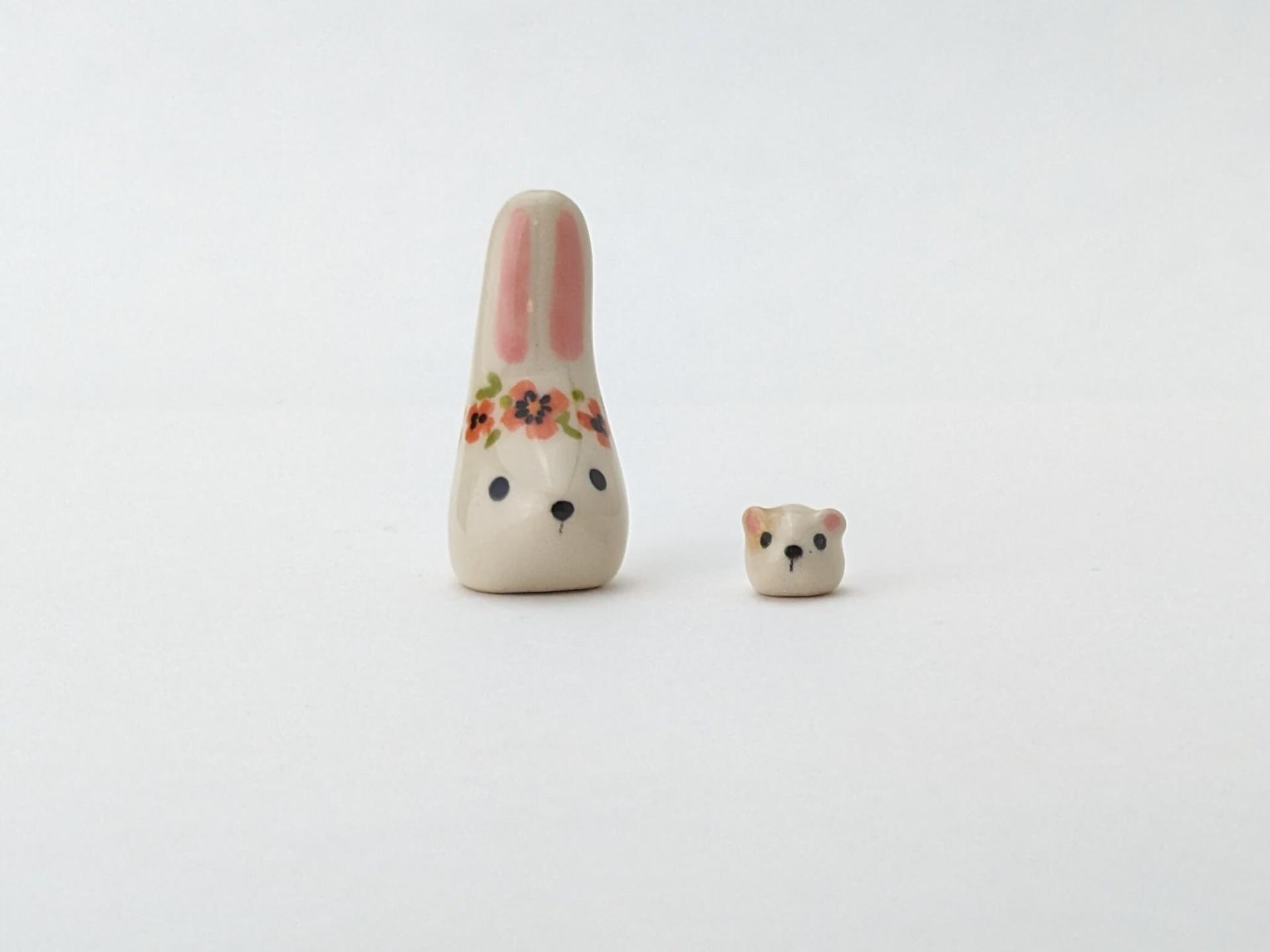 Cute handmde ceramic hamster figurine. Fight hunger with tiny Hamster of Hope. Small-batch ceramics. Hand-painted pottery.