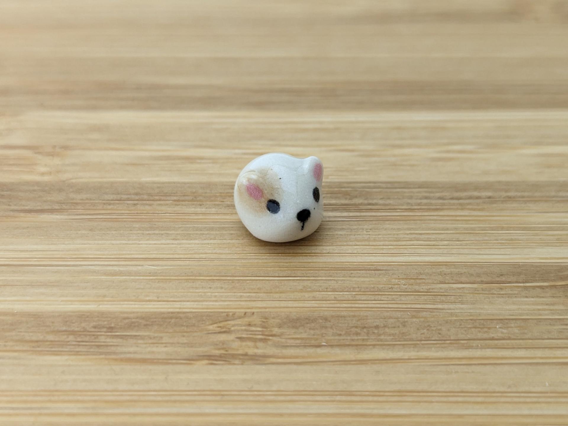 Cute handmde ceramic hamster figurine. Fight hunger with tiny Hamster of Hope. Small-batch ceramics. Hand-painted pottery.